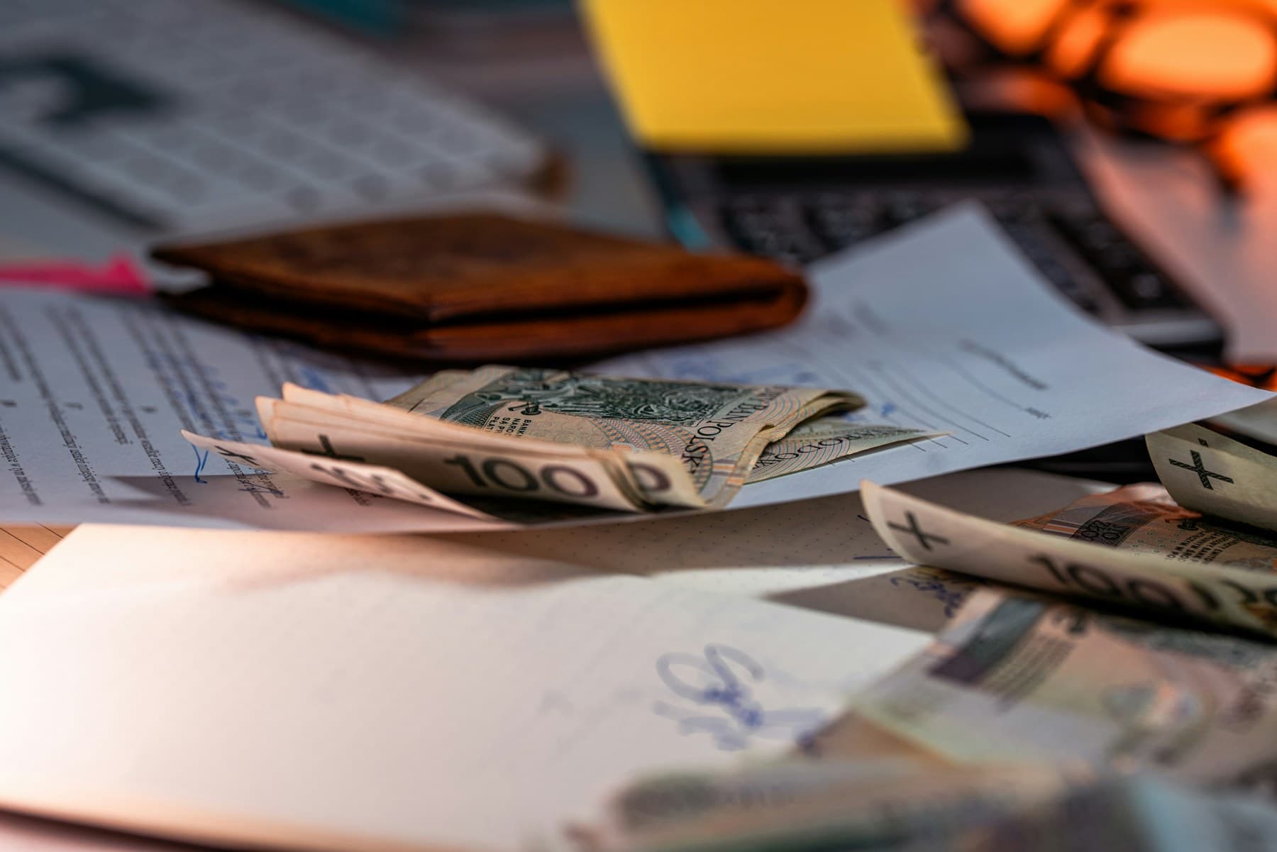 Financial documents and payment records under review
